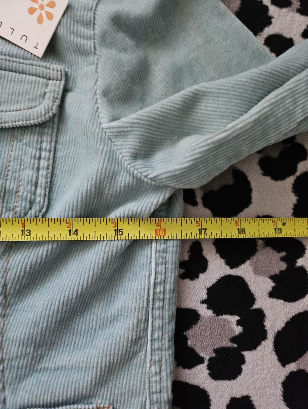 NWT Tulle & Anthropologie Womens Mint Green Corduroy Jacket Pintuck Cotton Small - Picture 7 of 10